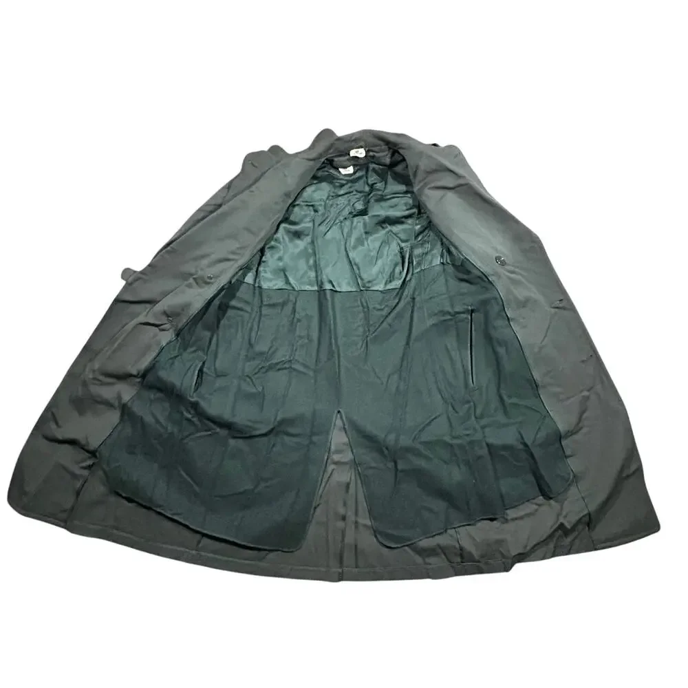 Vintage 1967 US Army AG-44 Wool Gabardine Trench Overcoat w/Liner 38R Green